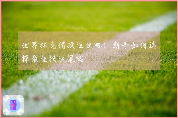 世界杯竞猜投注攻略：新手如何选择最佳投注策略